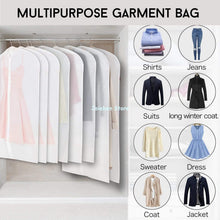 Load image into Gallery viewer, Clothes Hanging Dust Cover Wedding Dress Cover Suit Coat Storage Bag Clear Garment Bag Organizer Wardrobe Hanging Clothing Cover
