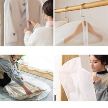 Load image into Gallery viewer, 5pcs Clothes Hanging Dust cover wedding Dress Cover Suit Coat Storage Bag Garment bags Organizer Wardrobe Hanging Clothing Organizers
