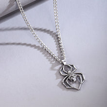 Load image into Gallery viewer, Coconal Hip Hop Punk Spider Pendant Chain Necklace For Women Men On The Neck Fashion Jewelry Gift Silver Color Choker
