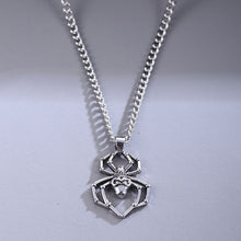Load image into Gallery viewer, Coconal Hip Hop Punk Spider Pendant Chain Necklace For Women Men On The Neck Fashion Jewelry Gift Silver Color Choker
