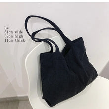 Load image into Gallery viewer, Corduroy Bag Handbags for Women Shoulder Bags Female Soft Environmental Storage Reusable Girls Small and Large Shopper Totes Bag
