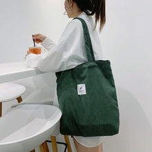 Load image into Gallery viewer, Corduroy Bag Handbags for Women Shoulder Bags Female Soft Environmental Storage Reusable Girls Small and Large Shopper Totes Bag
