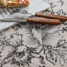 Load image into Gallery viewer, Cotton Linen Table Cloth Round Tablecloth with Tassel Dust-Proof Floral Circular Table Cover for Kitchen Dinning Tabletop Decor
