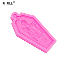 Load image into Gallery viewer, Couple Skeleton Man Keychain Mould-Halloween nightmare christmas for Resin foodsafe Mold-Polymer Clay Necklace Silica gel mould
