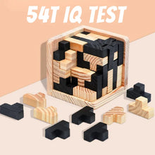 Load image into Gallery viewer, Creative 3D Wooden Cube Puzzle Ming Luban Interlocking Educational Toys For Children Kids Brain Teaser Early Learning Toy Gift
