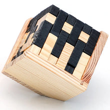 Load image into Gallery viewer, Creative 3D Wooden Cube Puzzle Ming Luban Interlocking Educational Toys For Children Kids Brain Teaser Early Learning Toy Gift
