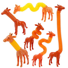Load image into Gallery viewer, Creative Kids Adult Pop Giraffe Tube Sensory Toys Plastic Stress Relieve Toy Gifts Kid Child Anti Stress Bellows Squeeze Toys
