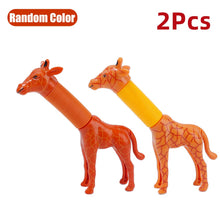 Load image into Gallery viewer, Creative Kids Adult Pop Giraffe Tube Sensory Toys Plastic Stress Relieve Toy Gifts Kid Child Anti Stress Bellows Squeeze Toys
