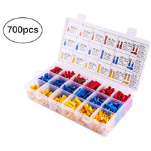 Load image into Gallery viewer, Crimp Spade Terminal Assorted Electrical Wire Cable Connector Kit Crimp Spade Insulated Ring Fork Spade Butt Set
