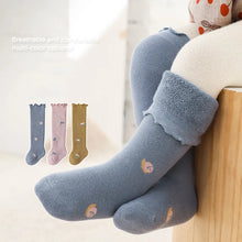 Load image into Gallery viewer, Cute Baby Kids Stockings Autumn Winter Woolen Thick Warm Newborn Children Home Thigh High Socks for Boys Girls 0-3 Years Old
