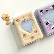 Load image into Gallery viewer, Cute Bear Photo Album 3 Inch Love Heart Hollow Picture Storage Case Kpop Card Binder Name Card Book Photocard Holder 40 Pockets
