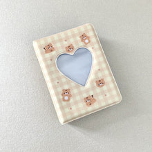 Load image into Gallery viewer, Cute Bear Photo Album 3 Inch Love Heart Hollow Picture Storage Case Kpop Card Binder Name Card Book Photocard Holder 40 Pockets
