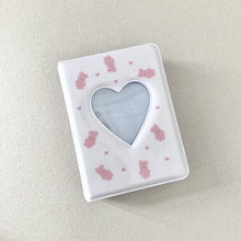 Load image into Gallery viewer, Cute Bear Photo Album 3 Inch Love Heart Hollow Picture Storage Case Kpop Card Binder Name Card Book Photocard Holder 40 Pockets
