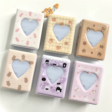 Load image into Gallery viewer, Cute Love Heart Hollow Instax Album Kawaii Rabbit Mini Photo Album 3 Inch Kpop Card Binder Name Card Photocard Holder 40 Pockets
