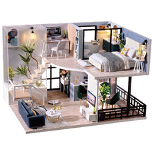 Load image into Gallery viewer, Cutebee DIY DollHouse Kit Wooden Doll Houses Miniature Dollhouse Furniture Kit With LED Toys For Children Birthday Gift L32
