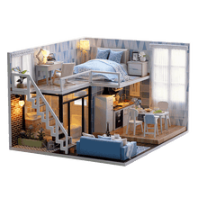 Load image into Gallery viewer, Cutebee DIY DollHouse Kit Wooden Doll Houses Miniature Dollhouse Furniture Kit With LED Toys For Children Birthday Gift L32
