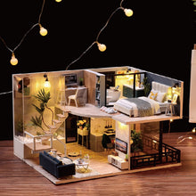 Load image into Gallery viewer, Cutebee DIY DollHouse Kit Wooden Doll Houses Miniature Dollhouse Furniture Kit With LED Toys For Children Birthday Gift L32
