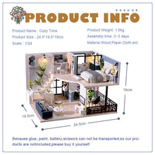 Load image into Gallery viewer, Cutebee DIY DollHouse Kit Wooden Doll Houses Miniature Dollhouse Furniture Kit With LED Toys For Children Birthday Gift L32
