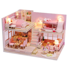 Load image into Gallery viewer, Cutebee DIY DollHouse Kit Wooden Doll Houses Miniature Dollhouse Furniture Kit With LED Toys For Children Birthday Gift L32
