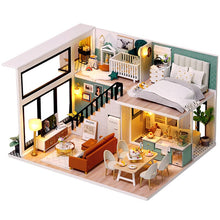 Load image into Gallery viewer, Cutebee DIY DollHouse Kit Wooden Doll Houses Miniature Dollhouse Furniture Kit With LED Toys For Children Birthday Gift L32
