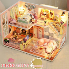 Load image into Gallery viewer, Cutebee DIY DollHouse Kit Wooden Doll Houses Miniature Dollhouse Furniture Kit With LED Toys For Children Birthday Gift L32
