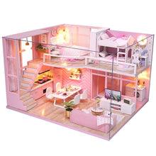 Load image into Gallery viewer, Cutebee DIY DollHouse Kit Wooden Doll Houses Miniature Dollhouse Furniture Kit With LED Toys For Children Birthday Gift L32
