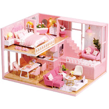 Load image into Gallery viewer, Cutebee DIY DollHouse Kit Wooden Doll Houses Miniature Dollhouse Furniture Kit With LED Toys For Children Birthday Gift L32
