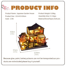 Load image into Gallery viewer, Cutebee DIY Dollhouse 1/36 Scale Miniature Dollhouse Japanese Garden Building Kit Toys for Children Birthday Gifts
