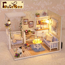 Load image into Gallery viewer, Cutebee DIY Dollhouse Kit With Furniture LED Lights Diy Miniature Building Little House Wooden Toys for Children Adult
