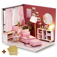 Load image into Gallery viewer, Cutebee DIY Dollhouse Kit With Furniture LED Lights Diy Miniature Building Little House Wooden Toys for Children Adult
