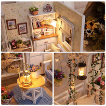 Load image into Gallery viewer, Cutebee DIY Dollhouse Kit With Furniture LED Lights Diy Miniature Building Little House Wooden Toys for Children Adult
