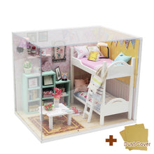 Load image into Gallery viewer, Cutebee DIY Dollhouse Kit With Furniture LED Lights Diy Miniature Building Little House Wooden Toys for Children Adult
