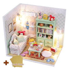 Load image into Gallery viewer, Cutebee DIY Dollhouse Kit With Furniture LED Lights Diy Miniature Building Little House Wooden Toys for Children Adult
