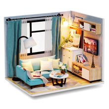 Load image into Gallery viewer, Cutebee DIY Dollhouse Kit With Furniture LED Lights Diy Miniature Building Little House Wooden Toys for Children Adult
