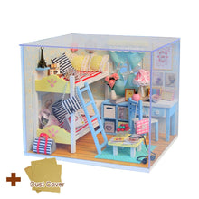 Load image into Gallery viewer, Cutebee DIY Dollhouse Kit With Furniture LED Lights Diy Miniature Building Little House Wooden Toys for Children Adult
