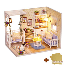 Load image into Gallery viewer, Cutebee DIY Dollhouse Kit With Furniture LED Lights Diy Miniature Building Little House Wooden Toys for Children Adult
