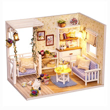 Load image into Gallery viewer, Cutebee DIY Dollhouse Kit With Furniture LED Lights Diy Miniature Building Little House Wooden Toys for Children Adult
