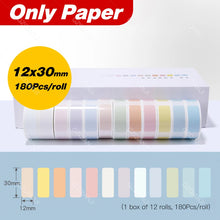 Load image into Gallery viewer, D11 D110 Label Sticker Official Paper Roll Replacement for Niimbot Printer Color White Transparent Clear Papers Waterproof D101

