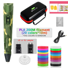 Load image into Gallery viewer, DIY 3D Pen for Kids 3D Printing Pens Drawing Pencils with PLA Filament Novelty Gift for Children Birthday Christmas Gift
