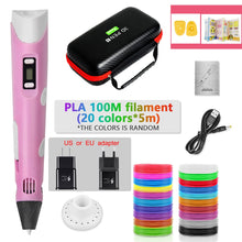 Load image into Gallery viewer, DIY 3D Pen for Kids 3D Printing Pens Drawing Pencils with PLA Filament Novelty Gift for Children Birthday Christmas Gift
