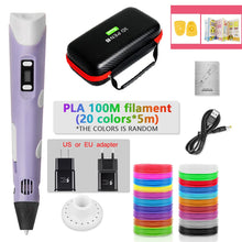 Load image into Gallery viewer, DIY 3D Pen for Kids 3D Printing Pens Drawing Pencils with PLA Filament Novelty Gift for Children Birthday Christmas Gift
