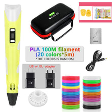 Load image into Gallery viewer, DIY 3D Pen for Kids 3D Printing Pens Drawing Pencils with PLA Filament Novelty Gift for Children Birthday Christmas Gift
