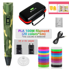 Load image into Gallery viewer, DIY 3D Pen for Kids 3D Printing Pens Drawing Pencils with PLA Filament Novelty Gift for Children Birthday Christmas Gift
