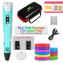 Load image into Gallery viewer, DIY 3D Pen for Kids 3D Printing Pens Drawing Pencils with PLA Filament Novelty Gift for Children Birthday Christmas Gift
