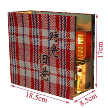 Load image into Gallery viewer, DIY Book Nook Shelf Insert Kits Miniature Dollhouse With Furniture Room Box Time Alley Bookends Japanese Store Toys Kids Gifts
