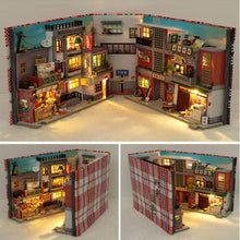 Load image into Gallery viewer, DIY Book Nook Shelf Insert Kits Miniature Dollhouse With Furniture Room Box Time Alley Bookends Japanese Store Toys Kids Gifts
