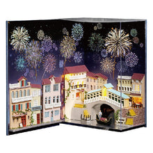 Load image into Gallery viewer, DIY Book Nook Shelf Insert Kits Miniature Dollhouse With Furniture Room Box Time Alley Bookends Japanese Store Toys Kids Gifts

