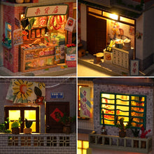 Load image into Gallery viewer, DIY Book Nook Shelf Insert Kits Miniature Dollhouse With Furniture Room Box Time Alley Bookends Japanese Store Toys Kids Gifts
