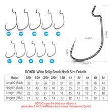 Load image into Gallery viewer, Fishhook 50pcs/ Box Wide Crank Offset Fishing Hooks Carbon Steel Carp Fishhook For Soft Worm Lure 5/0#-1# Bass Barbed Fishing Hooks
