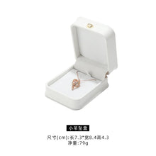 Load image into Gallery viewer, Dark Green Leather Jewelry Organizer Proposal Wedding Ring Box Pendant Bracelet Necklace Storage Case Gift Packaging Display Box
